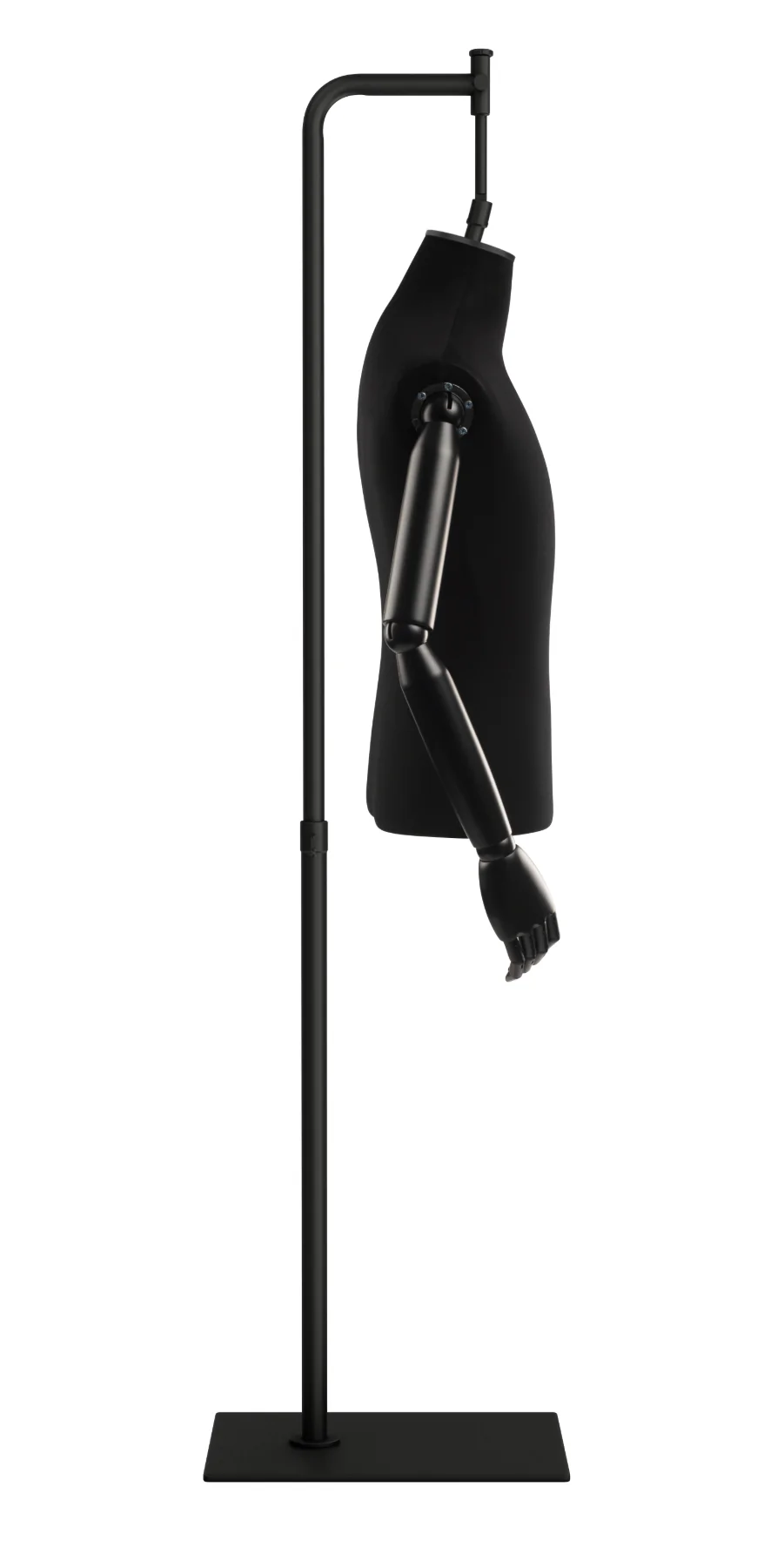Male Display Dress Form on Metal Hanging Base (Head & Arms Version) - Image 3