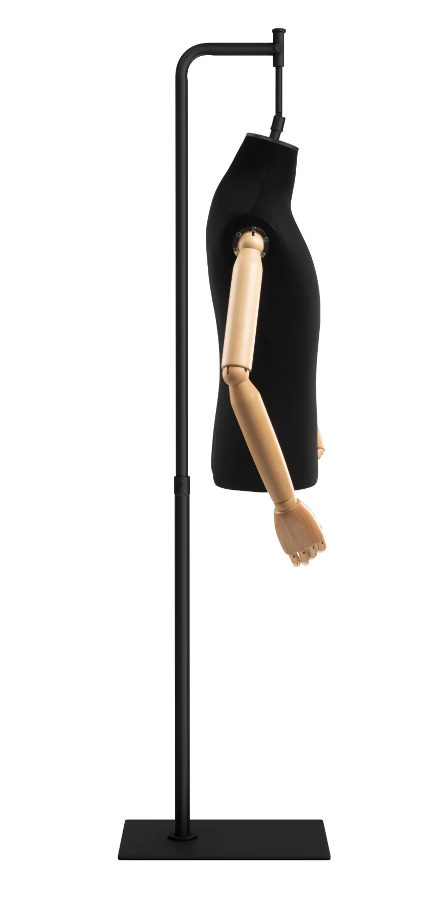 Male Display Dress Form on Metal Hanging Base (Head & Arms Version) - Image 31