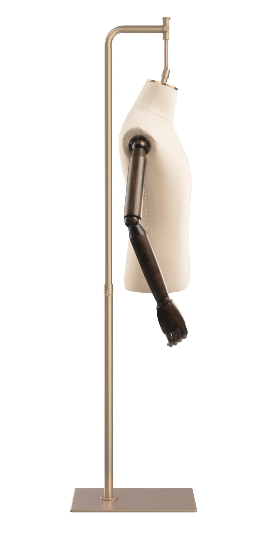Male Display Dress Form on Metal Hanging Base (Head & Arms Version) - Image 19