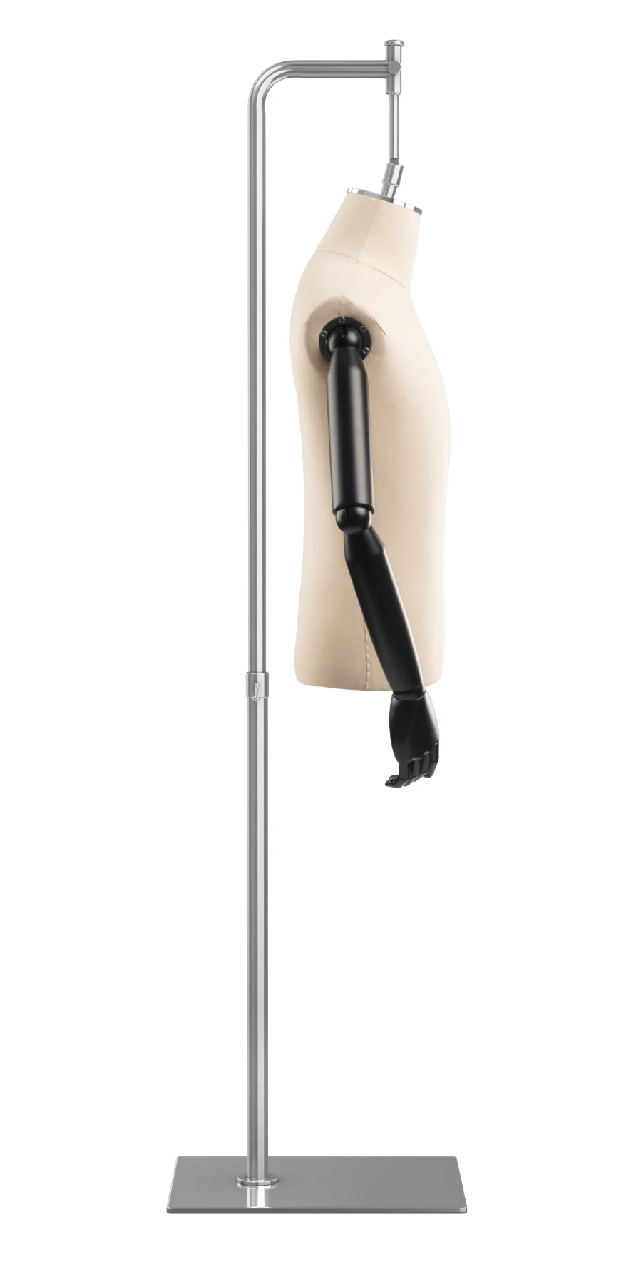 Male Display Dress Form on Metal Hanging Base (Head & Arms Version) - Image 25