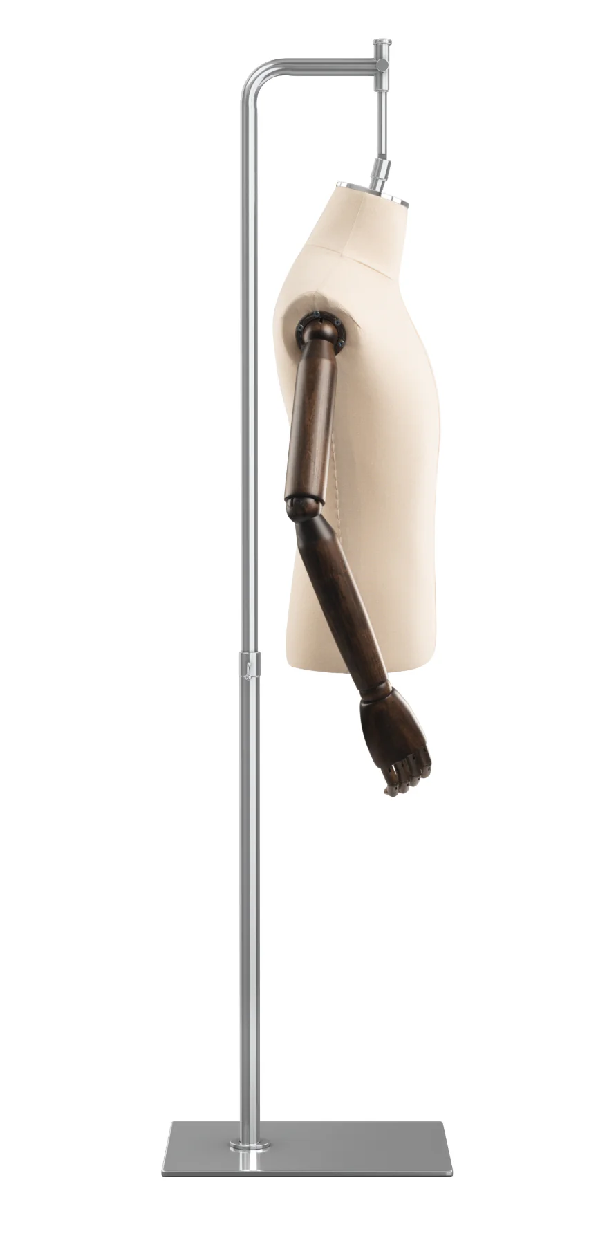 Male Display Dress Form on Metal Hanging Base (Head & Arms Version) - Image 28