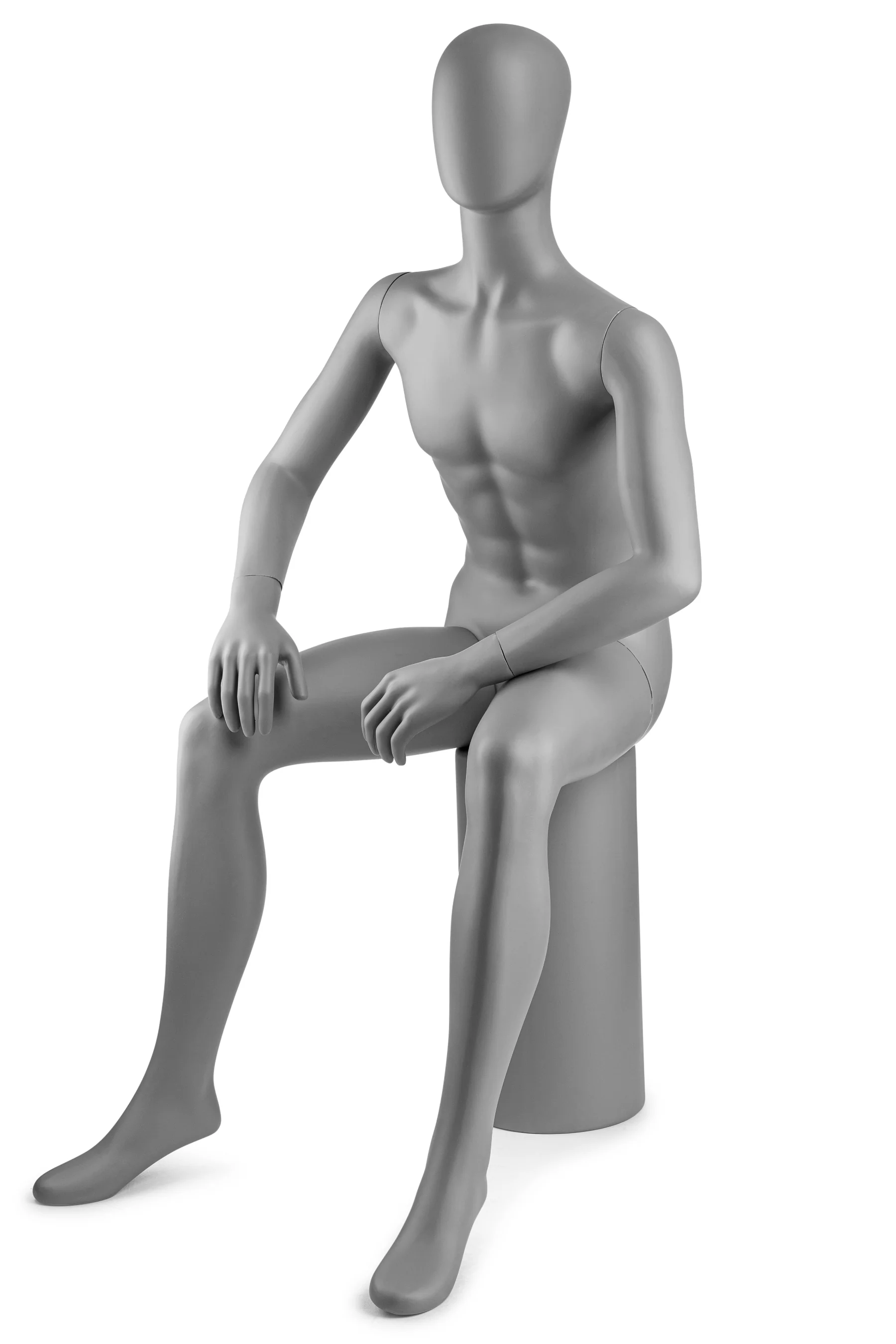 Male Egghead Mannequin in Standing or Sitting Pose (MP Series) - Image 37