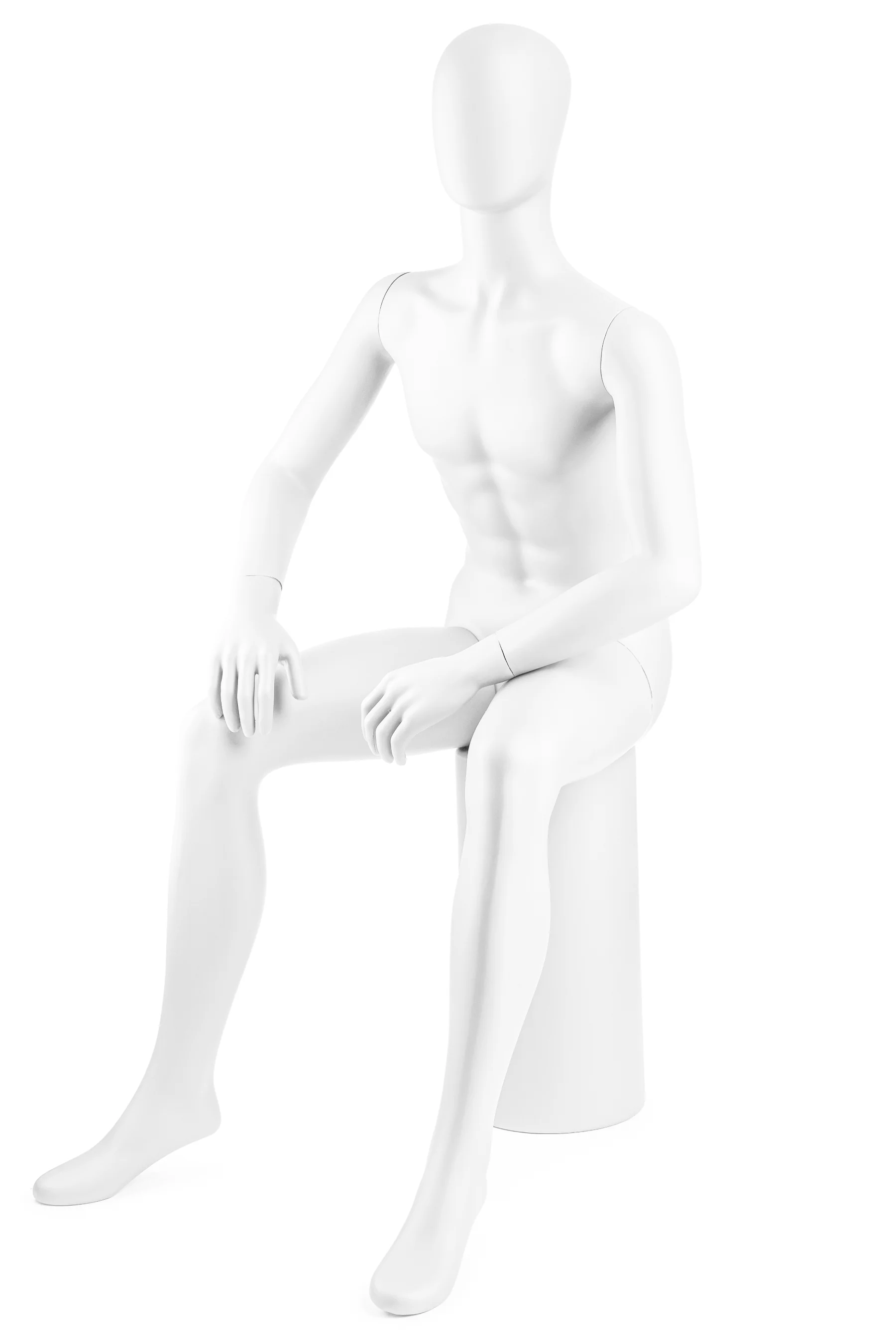 Male Egghead Mannequin in Standing or Sitting Pose (MP Series) - Image 46