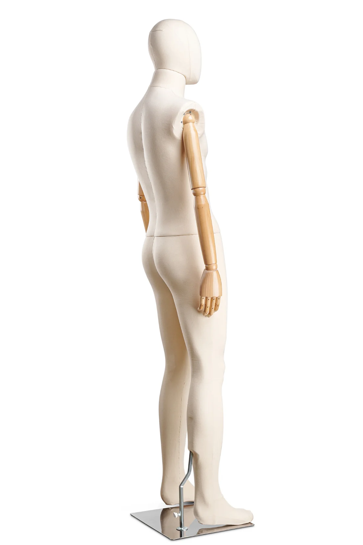Male Fabric Wrapped Mannequin in Standing or Sitting Pose w/ Articulating Arms (WP Series) - Image 11