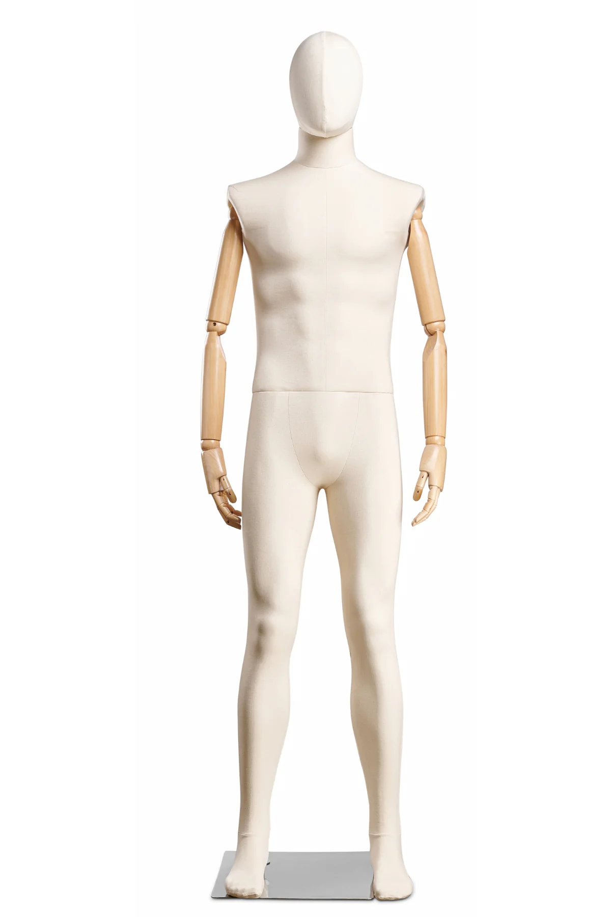 Male Fabric Wrapped Mannequin in Standing or Sitting Pose w/ Articulating Arms (WP Series) - Image 16