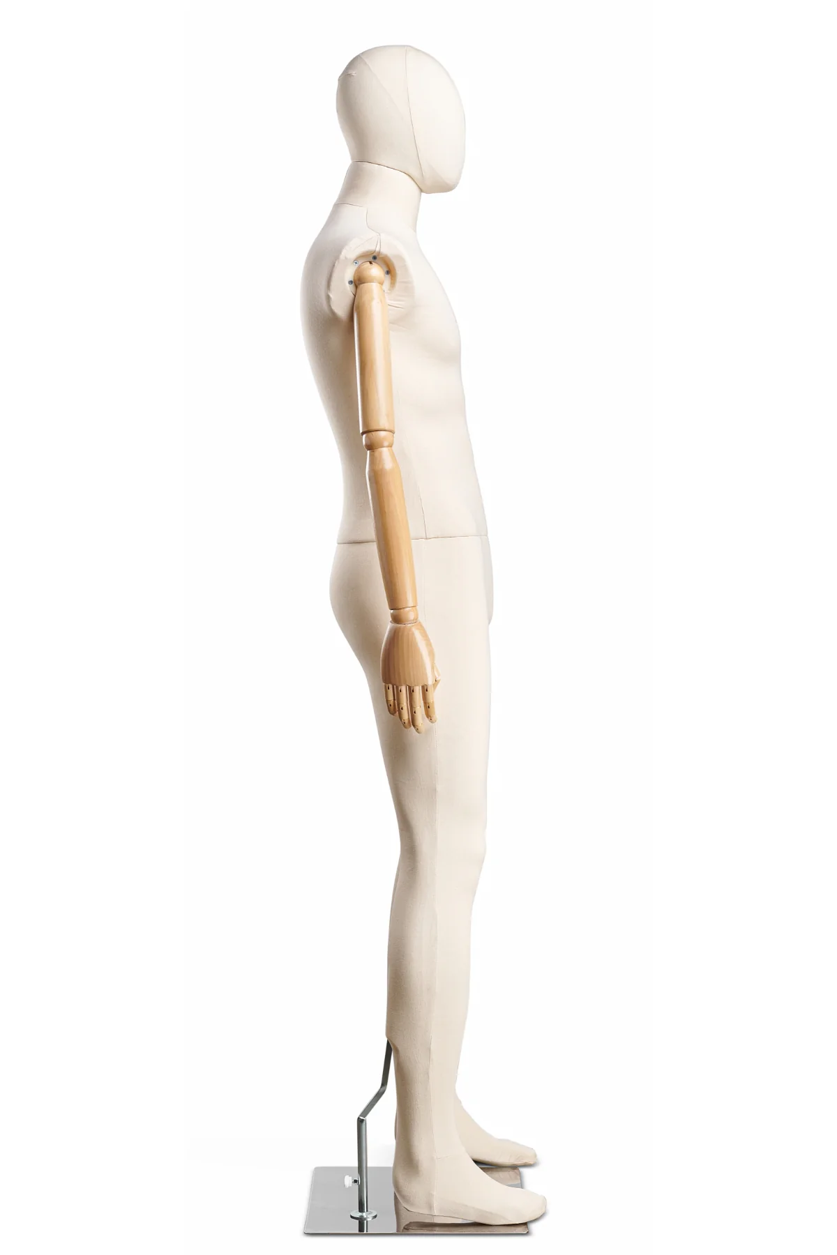 Male Fabric Wrapped Mannequin in Standing or Sitting Pose w/ Articulating Arms (WP Series) - Image 19