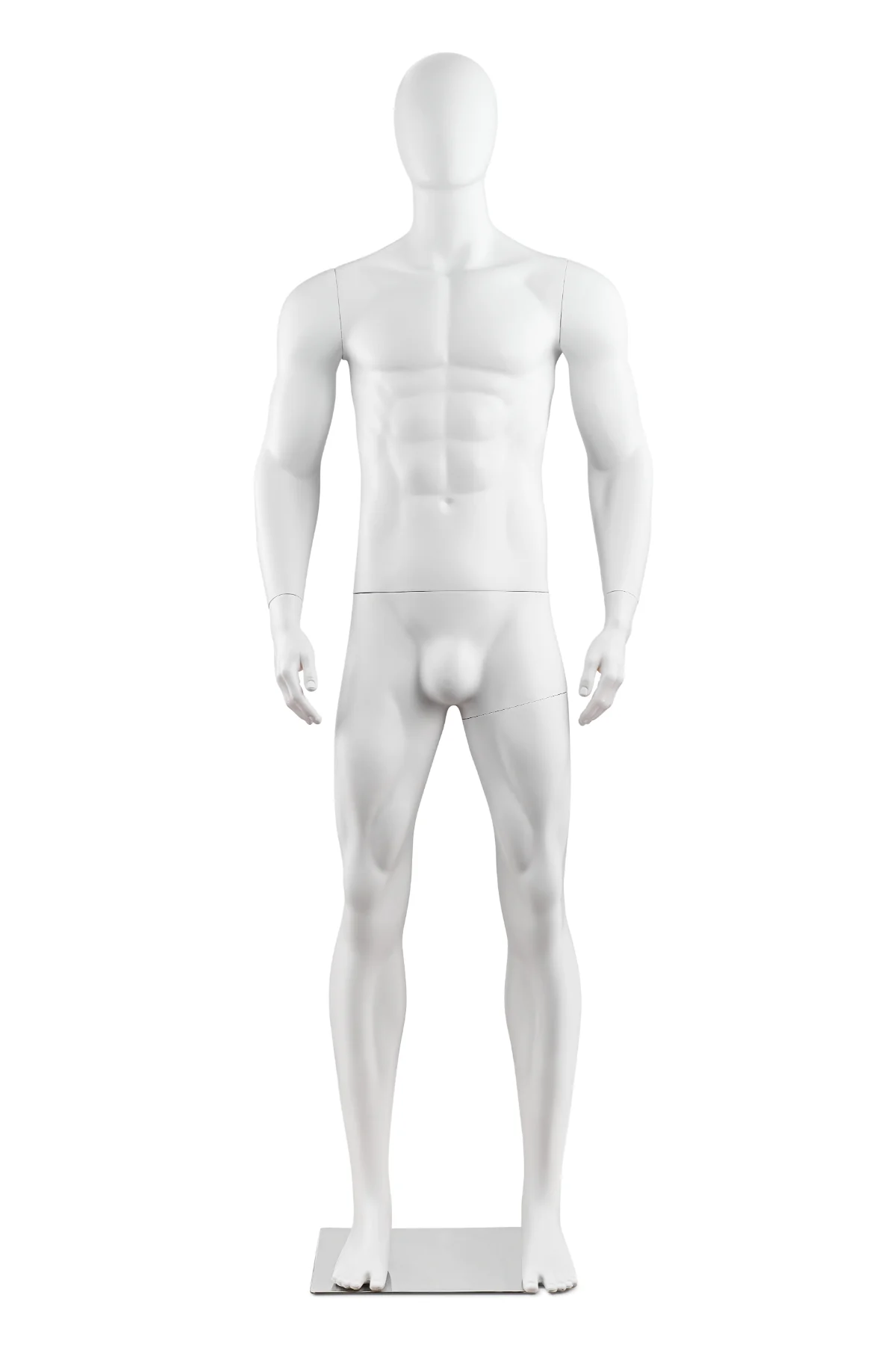 Male Egghead Bodybuilder Full Body Mannequin in Standing Pose (MP Series) - Image 12