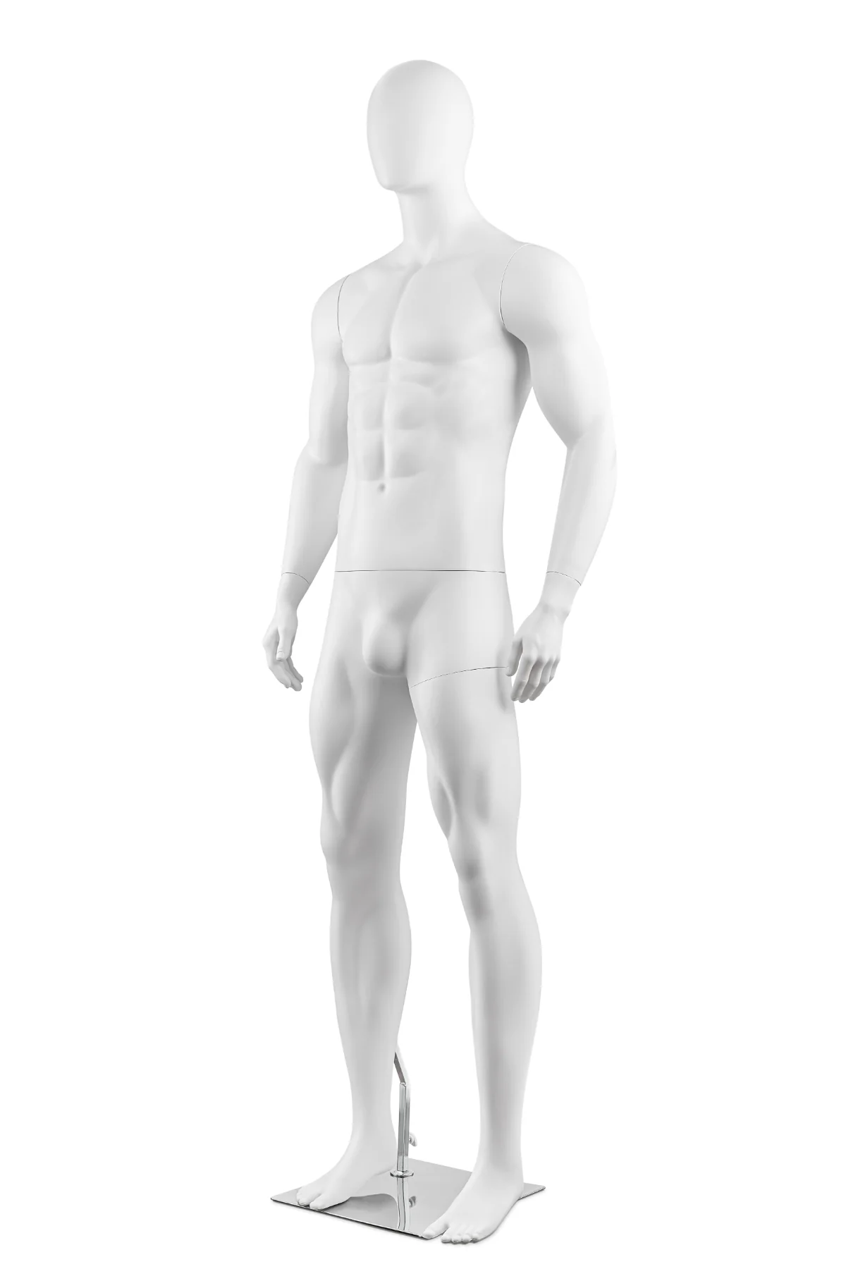 Male Egghead Bodybuilder Full Body Mannequin in Standing Pose (MP Series) - Image 14